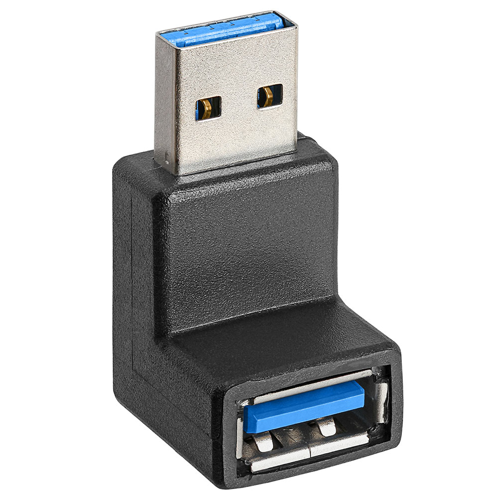USB 3.0 A Male to A Female Right Angle Adapter 